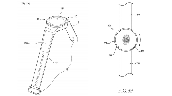 表带电池+屏下指纹 三星智能手表新专利泄露